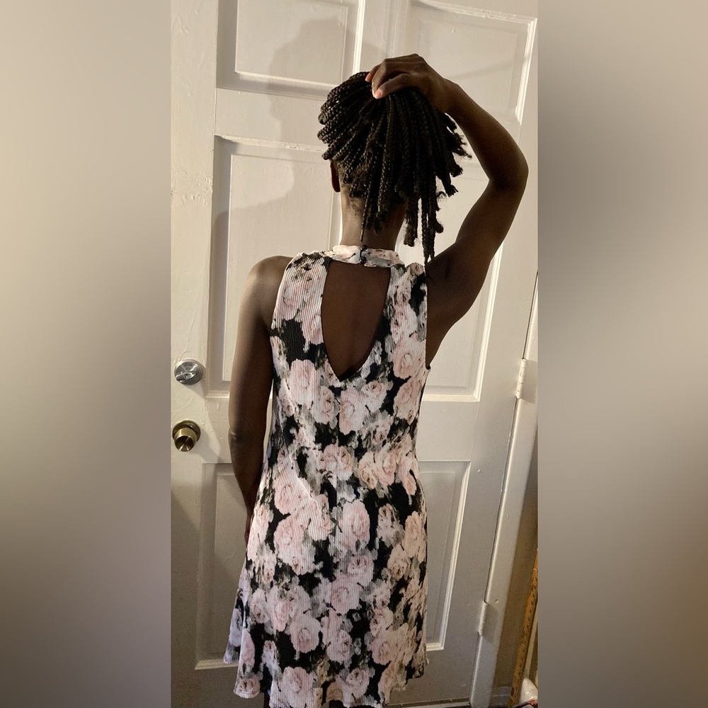 SOHO APPAREL dress,black/peach/gray/avocado floral from Tyson’s DC AmerEagle
